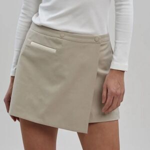 The Frankie Shop Havana Wrap Skort Beige